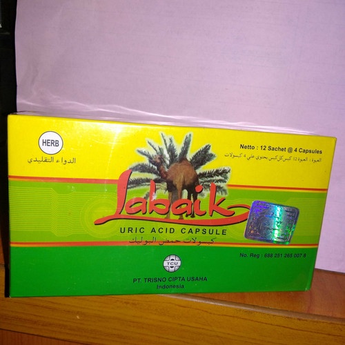 LABAIK Uric Acid Capsule original 100% - mengobati asam urat rheumatik 12 sachet