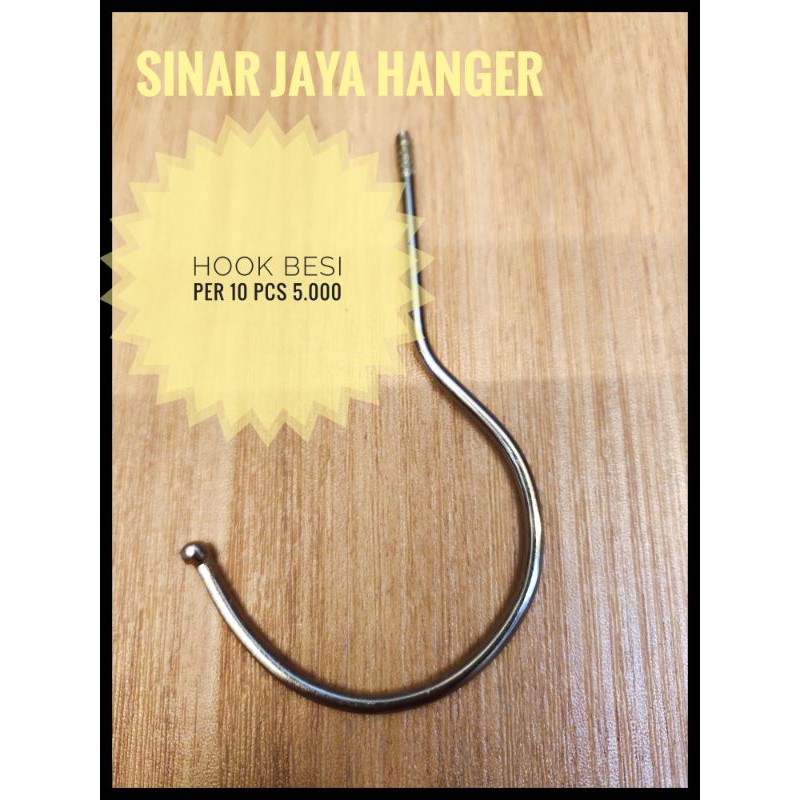 harga per 10 pcs hook besi gantungan kayu