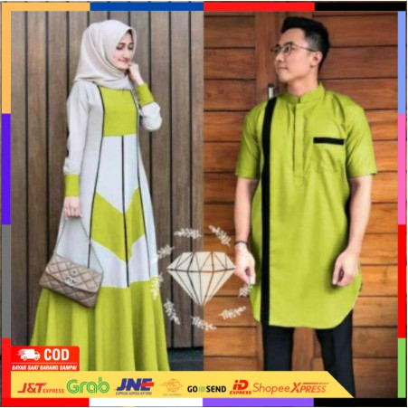 BAJU GAMIS DRESS COUPLE CEWE COWOK KONDANGAN PESTA - COPEL SHIRIYA - KAPEL SHIRIYA MODEL TERBARU 202