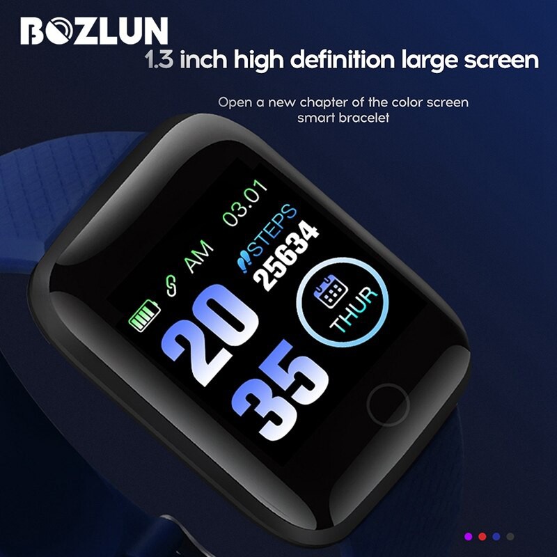 Jam Tangan Wanita &amp; Pria Smartwatch BOZLUN 116 PLUS Jam Tangan Digital Cerdas Suhu Tubuh Jam Tangan Tahan Air Jam Tangan Olahraga