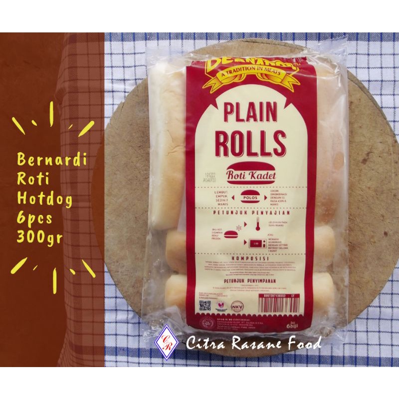 

Bernardi Roti Plain Rolls / Roti Hotdog 6pcs 300gr