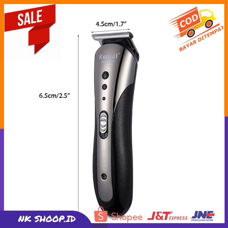 Mesin Cukur Rambut KM1407 Hair Clipper Shaver 3 in 1 Alat Cukur Rambut Kumis Bulu Hidung Kumis