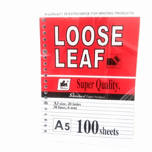 

Loose leaf A5 isi 100 standard/ isi kertas binder A5 100 sheet