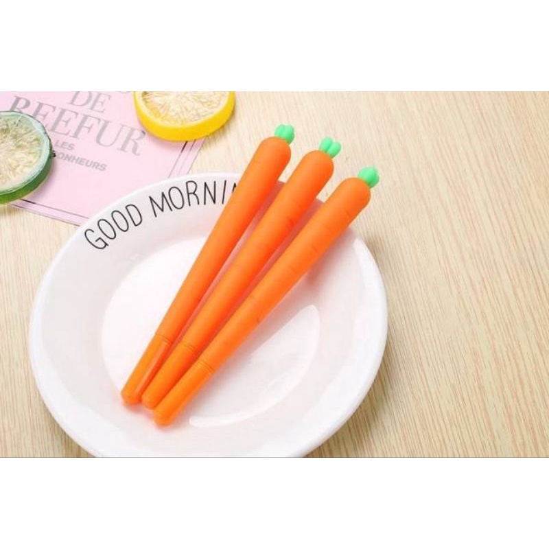 

Pulpen Gel Bentuk Wortel / Pulpen Cair lucu / Pen Gel / Pen Cair