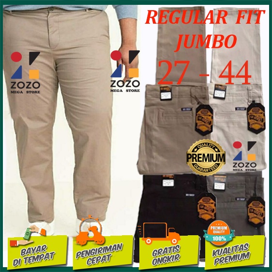 Celana Chino Panjang Pria Big Size Cino Jumbo Original Reguler Fit Distro Premium