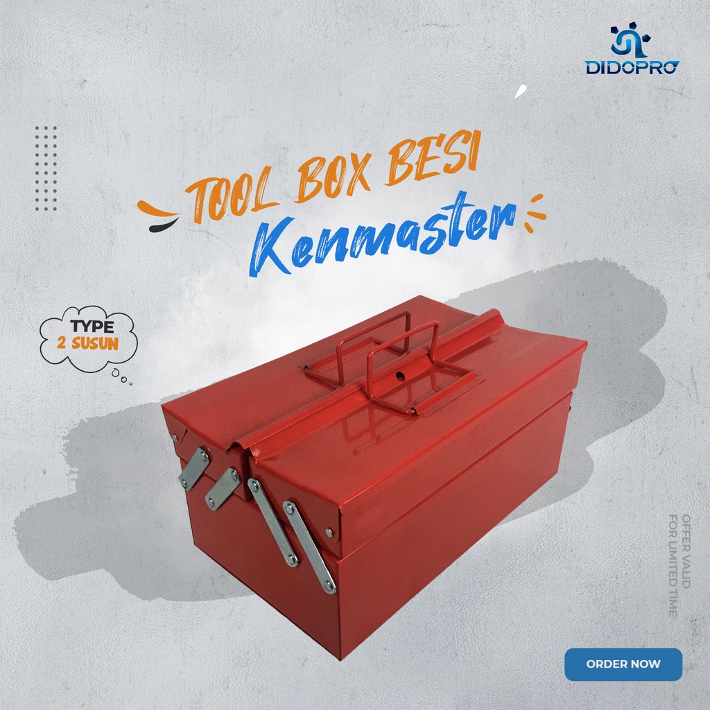 Toolbox Besi 2 Susun Uk. 36 x 21 x 16 cm