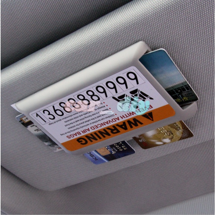 Holder Penyimpanan Kartu / Kacamata Multifungsi Untuk Sun Visor Mobil