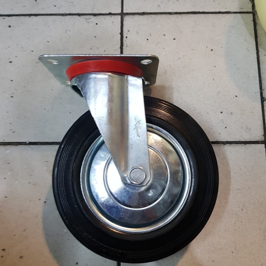 Roda karet 8 inch putar