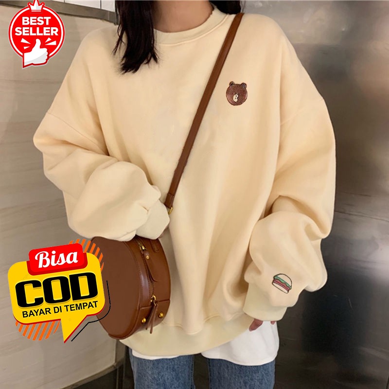 Sweater Wanita Terlaris Bordir  Karakter BT21 Sweater Favorit | Dhea Fashion