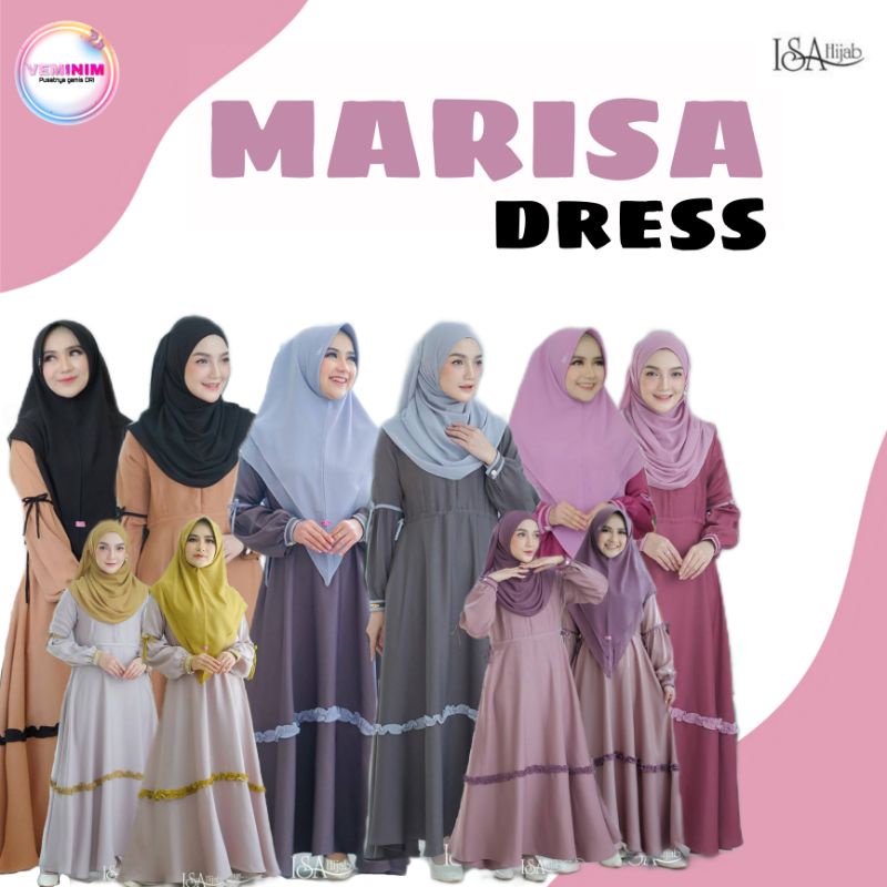 gamis syar'i original terbaru Marisa dress by Isa hijab gamis dewasa murah