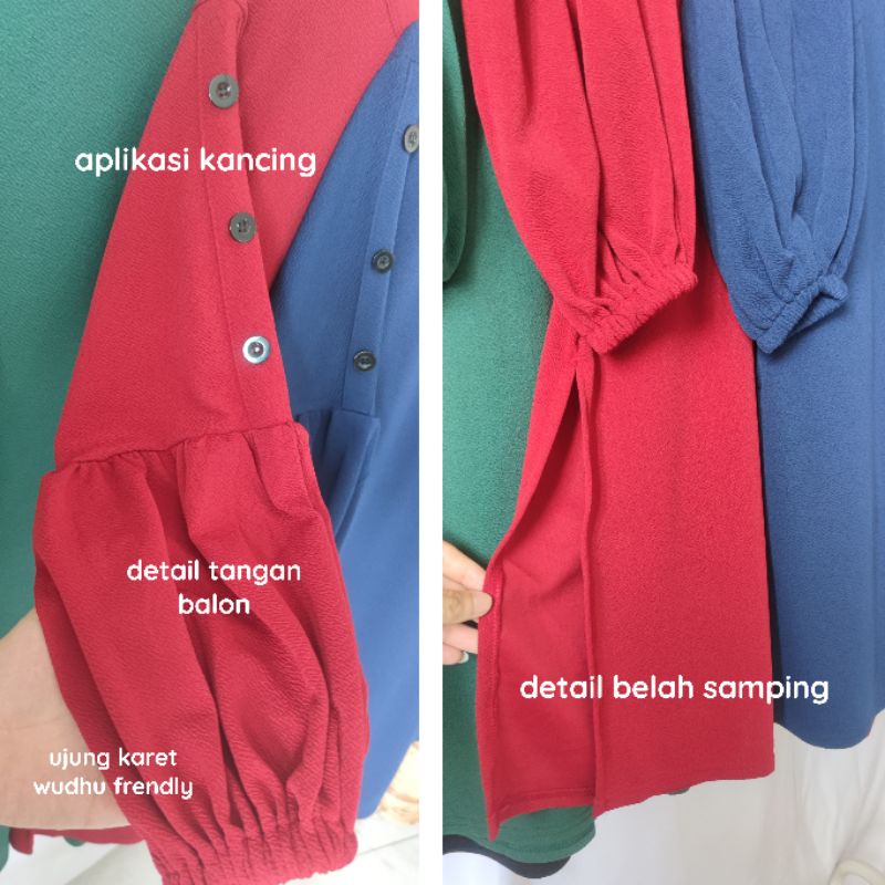 Uniqlo Tunik - Tunik Milano Premium LD100+ / Tangan Balon Modern / Balonia Tunik / 285-6172