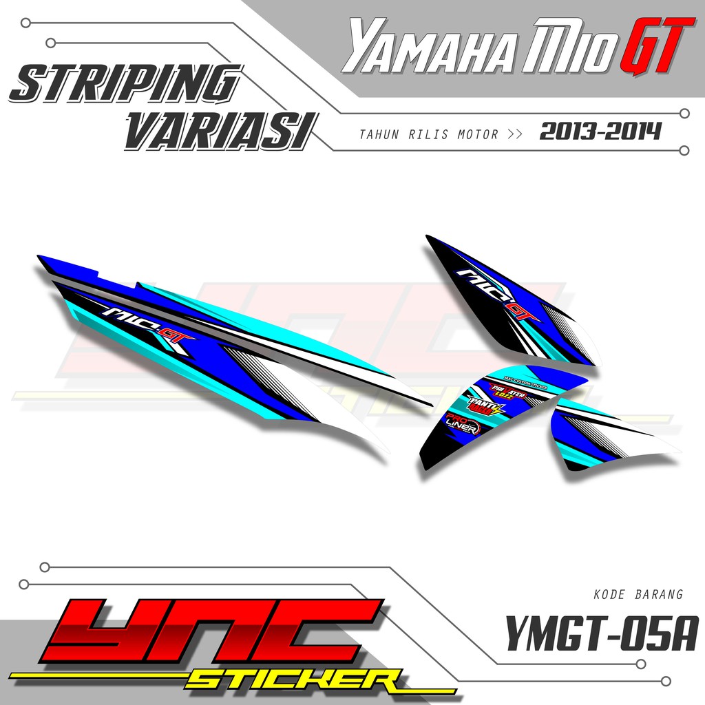STIKER STRIPING MIO GT STICKER VARIASI MIO GT TAHUN 2013-2014 - YMGT 05