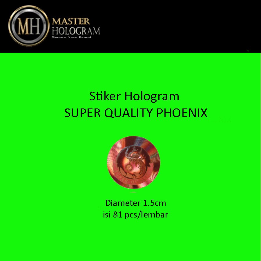 

Stiker Hologram SUPER QUALITY PHOENIX SH012