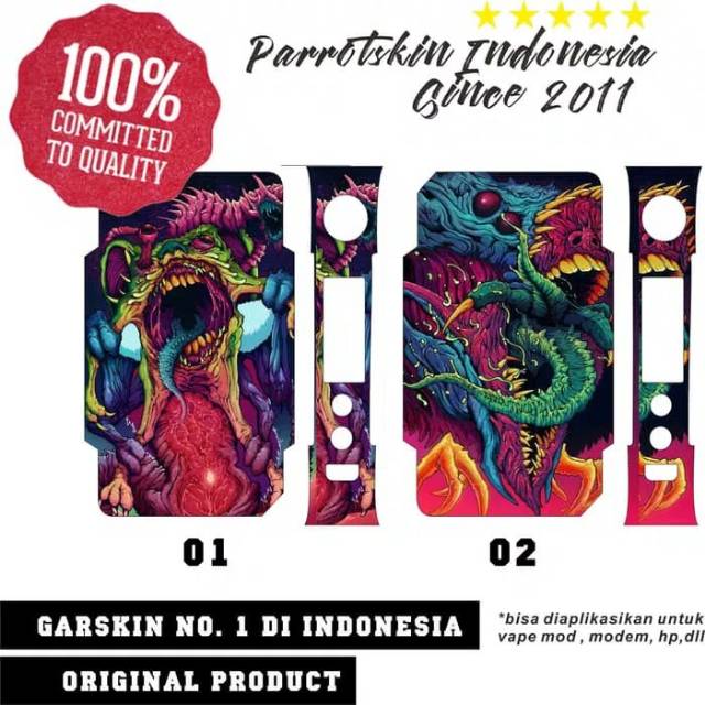 Garskin skin voopoo drag v2 mod monster liquid ed - free custom gambar