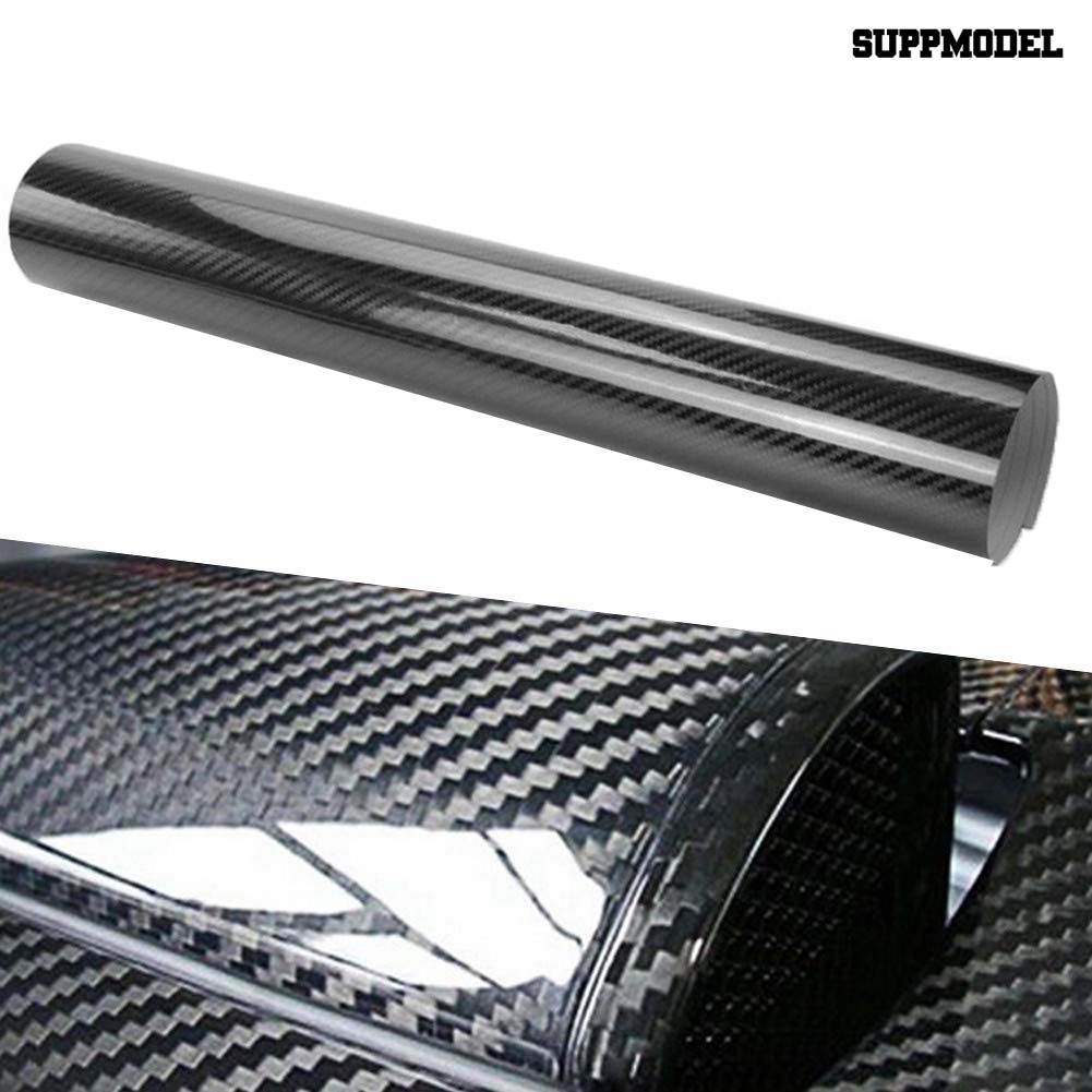 Supmodel Sticker Dekorasi Interior Body Mobil Motif Serat Karbon 5d Bisa Berubah Warna