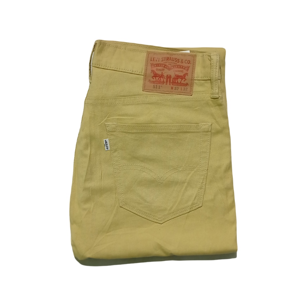 Pakaian Pria Celana Jeans Levis 511 Gold/Kunyit Bekas Second Original