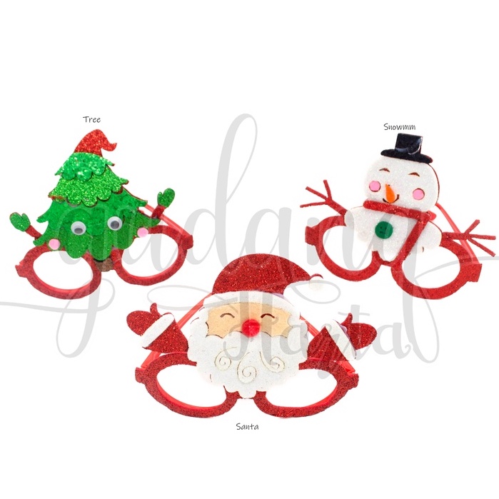 Kaca Mata Natal Cute Santa Snowman Tree Glasses Christmas GH 505504