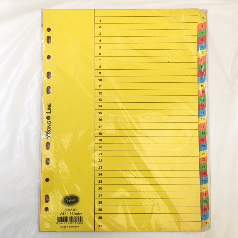 

Bantex 6052 Divider/Pembatas/Sekat 31 tab A4