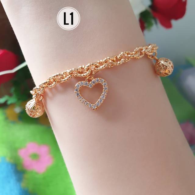 Gelang xuping love gold mata love N19091916