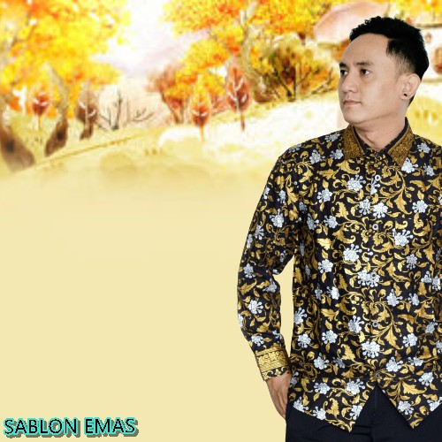 BISA COD BAJU BATIK KEMEJA PRIA COWOK LENGAN PANJANG BATIK KEMEJA COWO KEKINIAN CASUAL FORMAL ORI