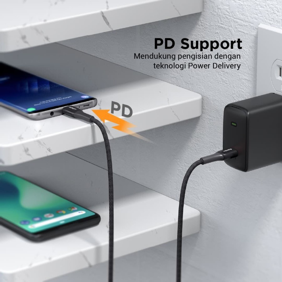 Aukey Cable CB-AKC4 2M USB-C to C Kevlar Material