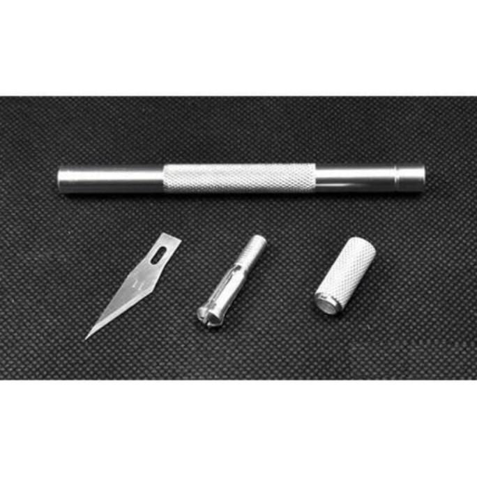 

```````] Pisau cutter pena presisi complete Craft cutting pen knife metal #136