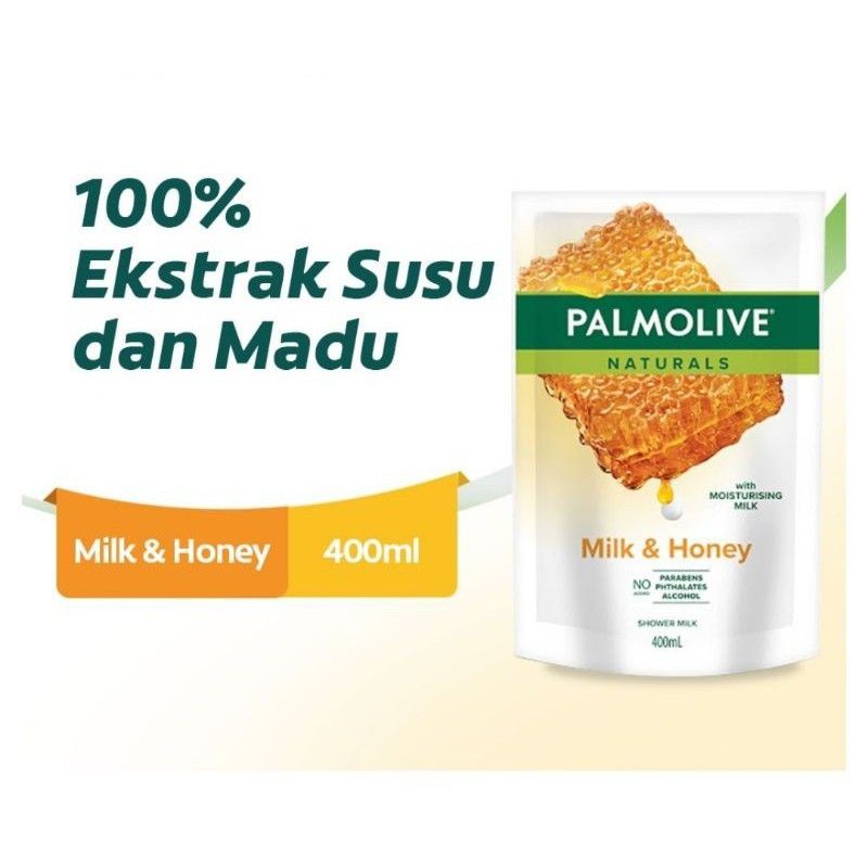 SABUN PALMOLIVE NAURALS GEL/SABUN MANDI CAIR 400ML LUMINOUS OIL | MILK & HONEY