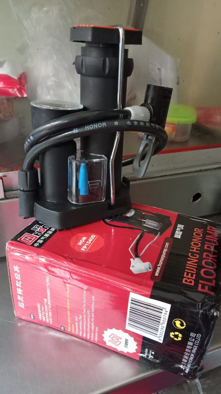 `fl00r` Pompa Sepeda Portable | Pompa Angin Injak/pompa Ban Motor Serbaguna Honor High Pressure [*]