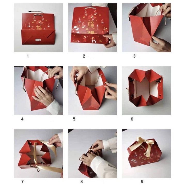 Paper Bag Merah Imlek Barongsai Hampers CNY Sincia  / Kantong Kue