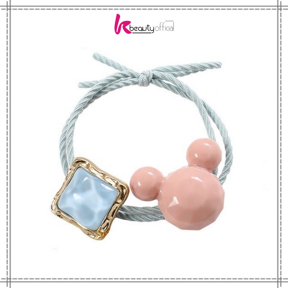 KB-C328 C336 Ikat Rambut Korean Style / Karet Ikat Rambut Karakter Batu ala Korea / Karet Rambut Fashion / Aksesoris Rambut Wanita-7