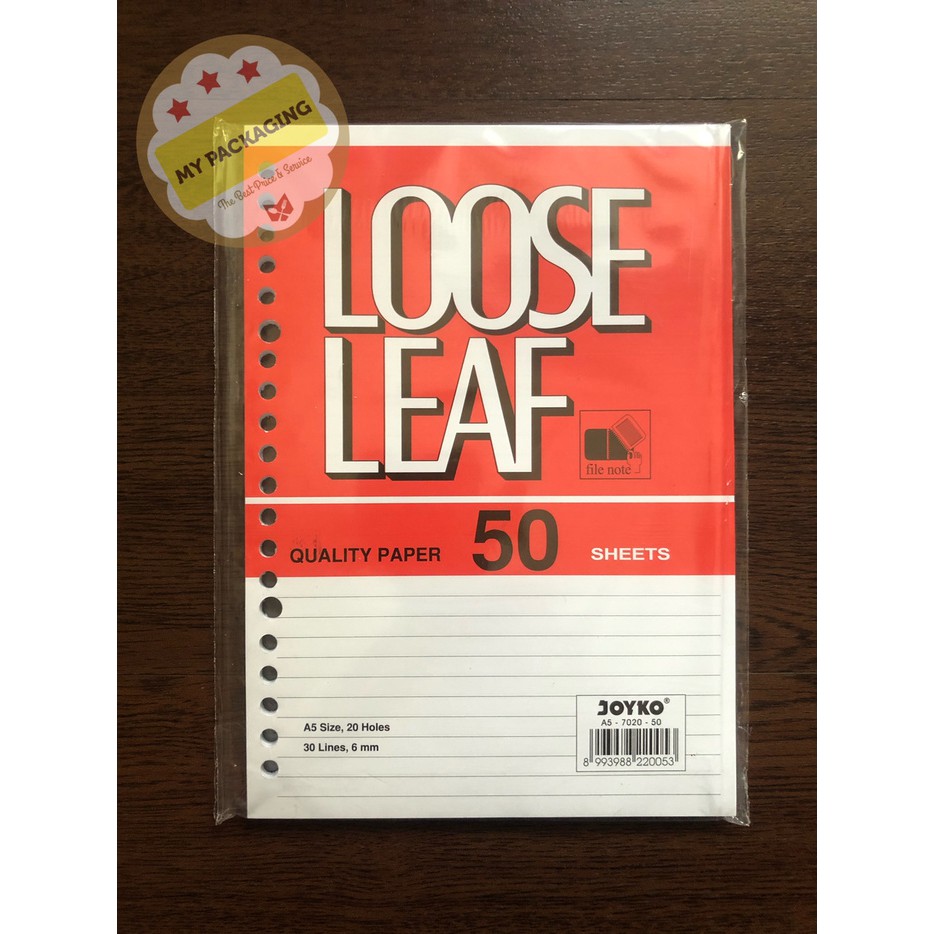

Order Langsung Loose Leaf / Isi Kertas File / Binder Joyko A5-7020 / 50 Lembar Murah