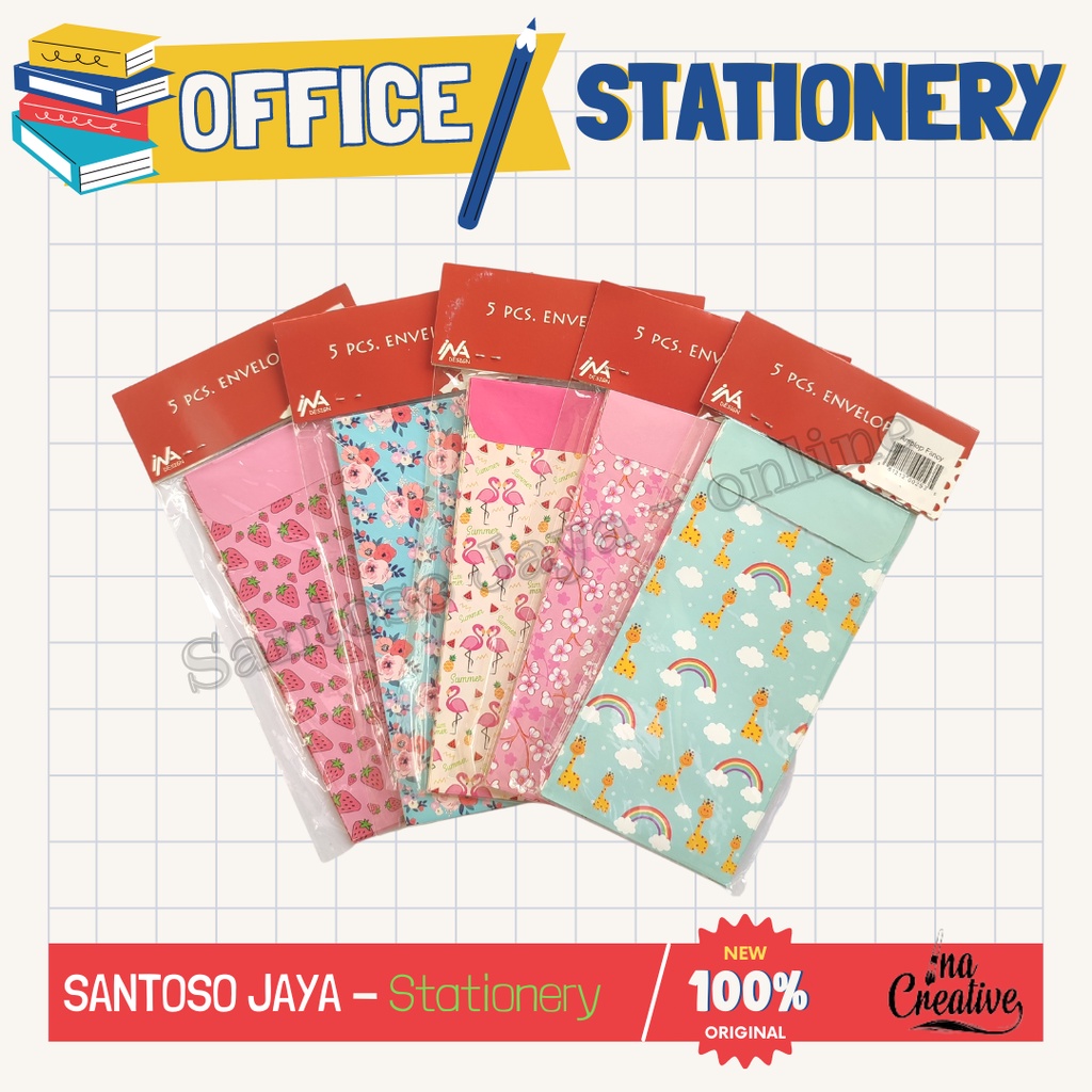 

Amplop Fancy INA Motif Warna - Envelope 160 x 80 mm - 1 PAK