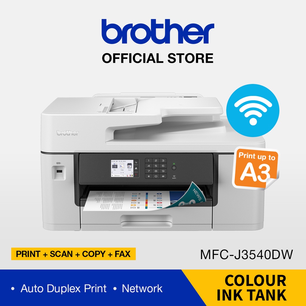 Brother MFC-J3540DW Multifunction Inkjet Print Scan Copy Duplex + WiFi