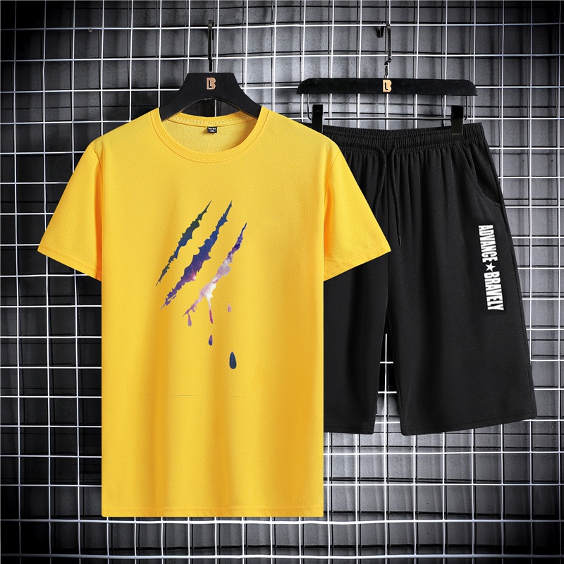 Kaos Pria + Celana Pria / Set Pria Olahraga rekreasi / Kaos Polo dan Celana panjang