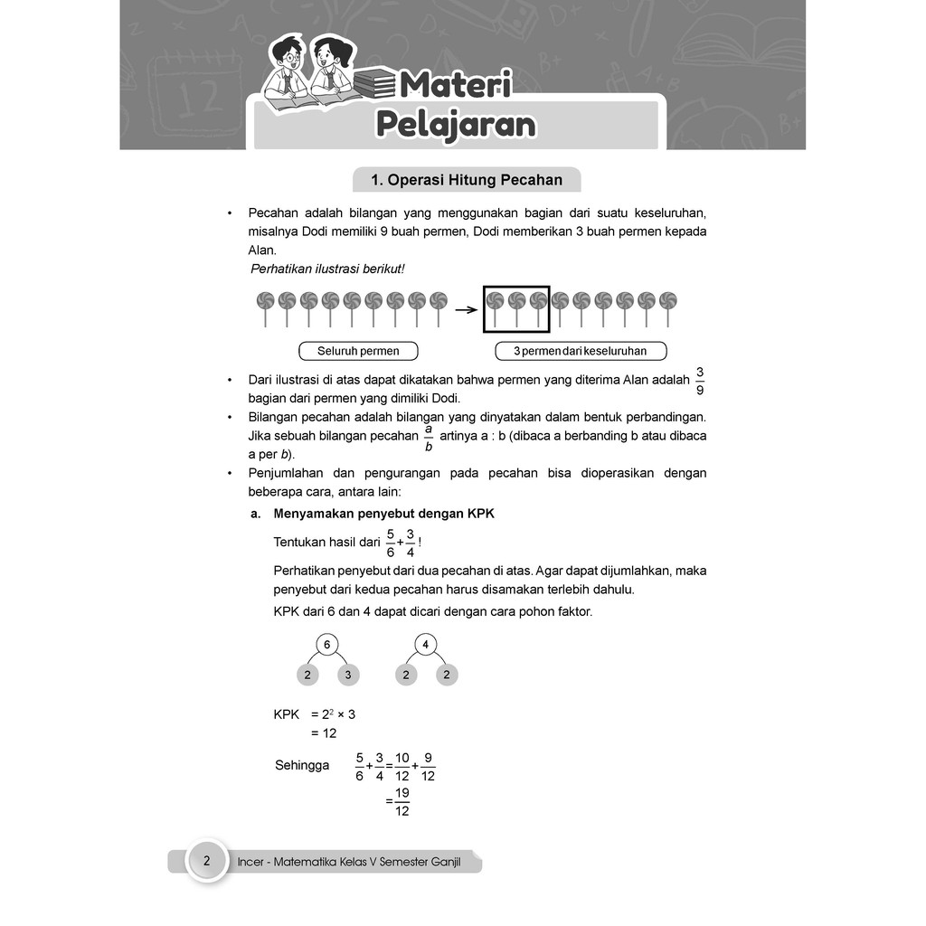 Buku Latihan Soal Matematika Pjok Sd Kelas 5 Semester Ganjil Incer