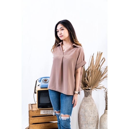 [Elayne.id] Kiki Top | Atasan Wanita Lengan Pendek