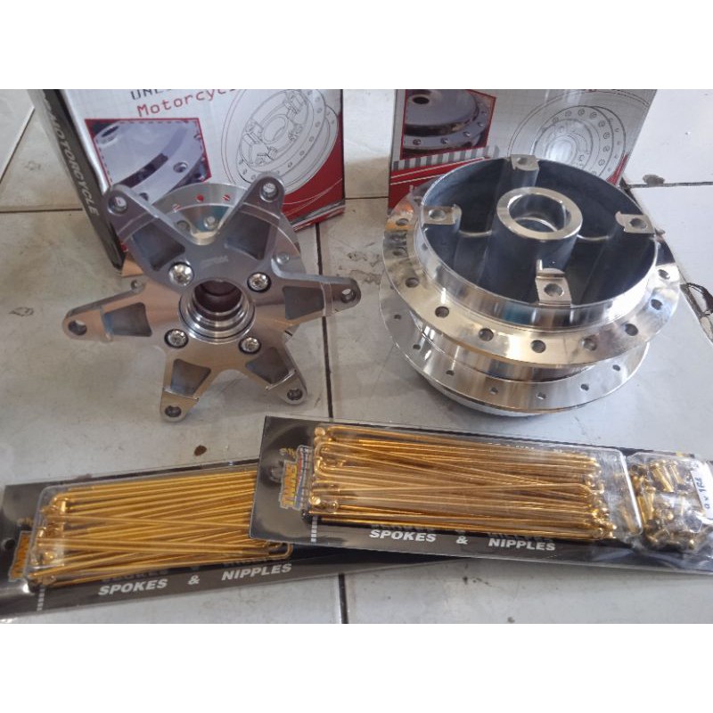 Tromol Honda GTR.150 Chrome Plus jari-jari Depan belakang