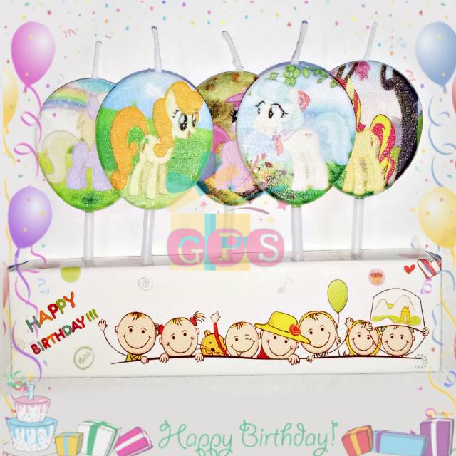 Topper Cake Lilin Karakter PONY kuda poni Kue Tar Ulang Tahun Tart Ultah
