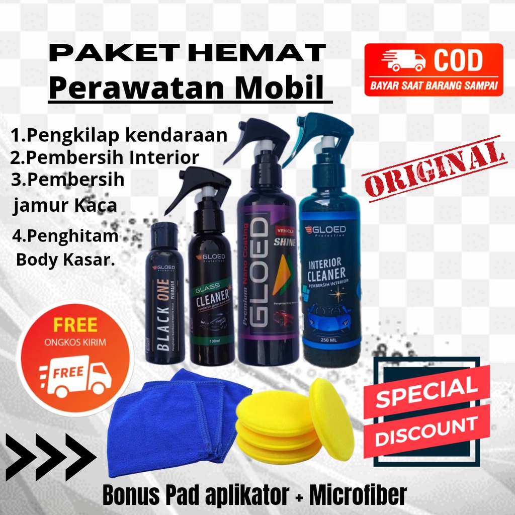 Paket mobil/pengkilap/pembersih/interior/exterior/jamur kaca/Penghitam