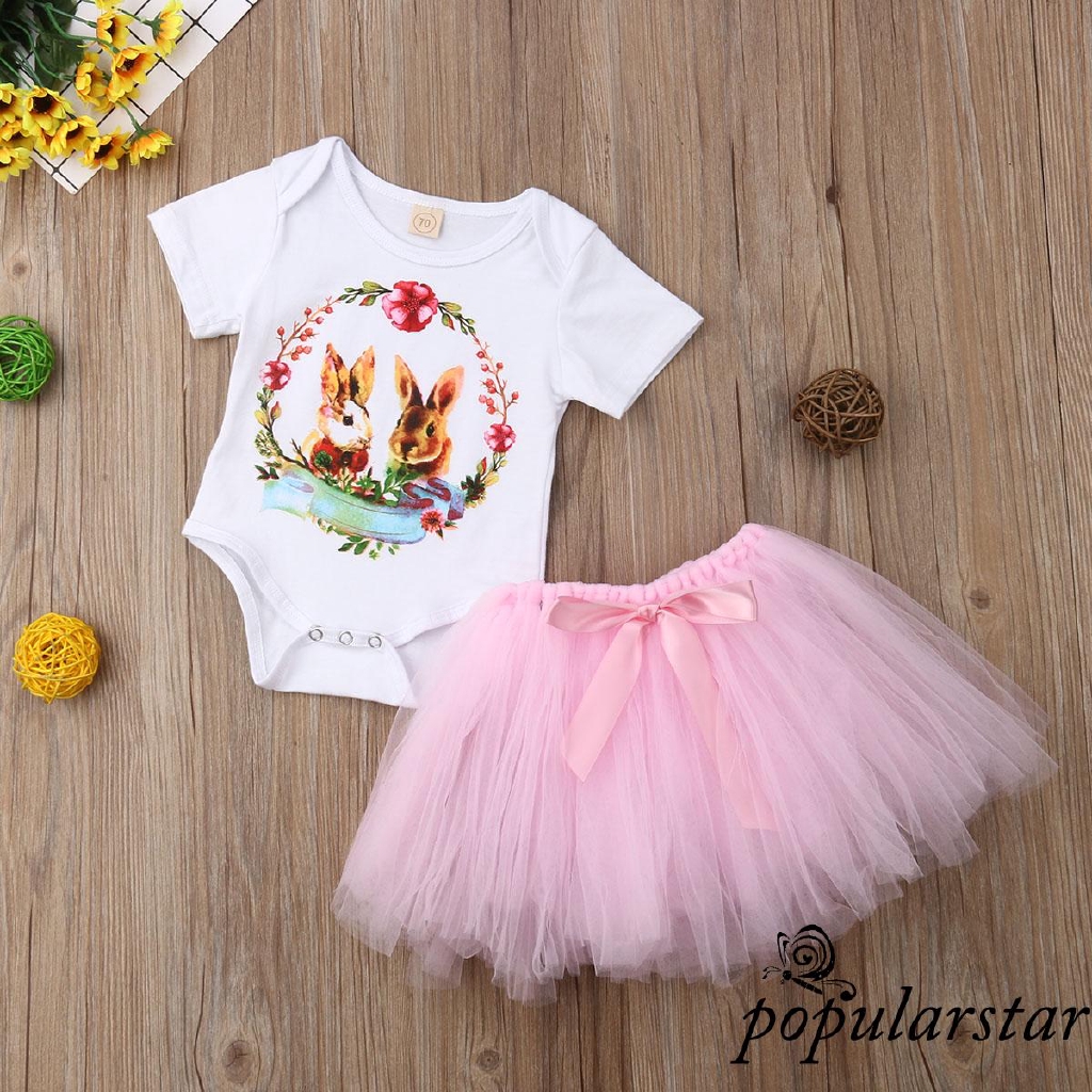 Star Star Rok Tutu Bayi Perempuan Lucu Motif Kartun Kelinci