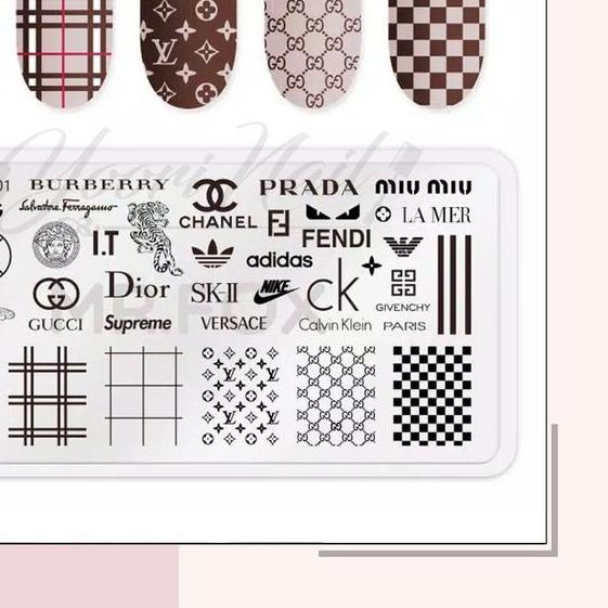 ○ Stamp plate brand logo nail art lv stamping plate branded nail template ♢