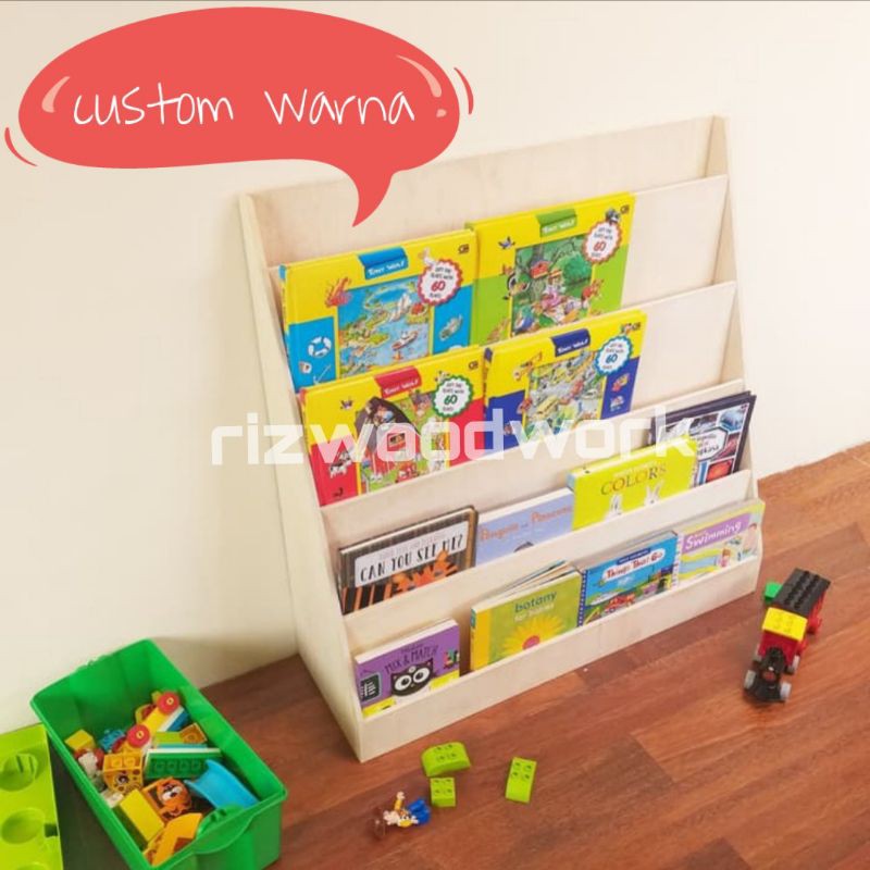 Jual Sun Warna Rak Buku 5 Susun Montessori Rak Buku Anak Rak Buku