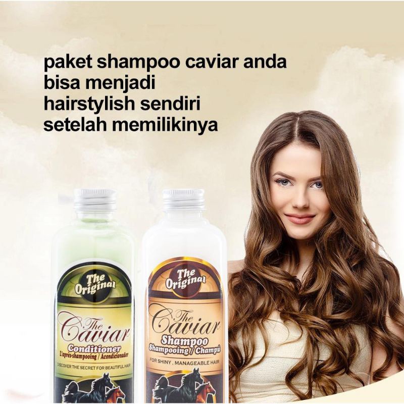 PENUMBUH RAMBUT PALING AMPUH ANTI RONTOK BOTAK PAKET THE CAVIAR 2 in 1 SHAMPOO + CONDITIONER BPOM