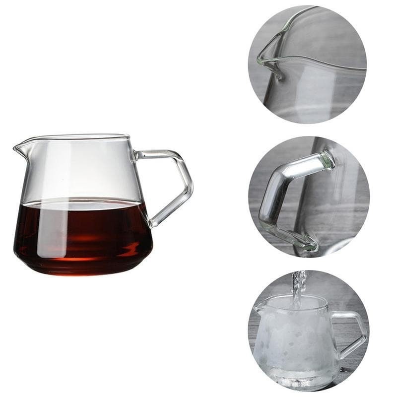 OneTwoCups Coffee Maker Pot Kettle Teko Kopi Barista 400ml - AI101 - Transparent