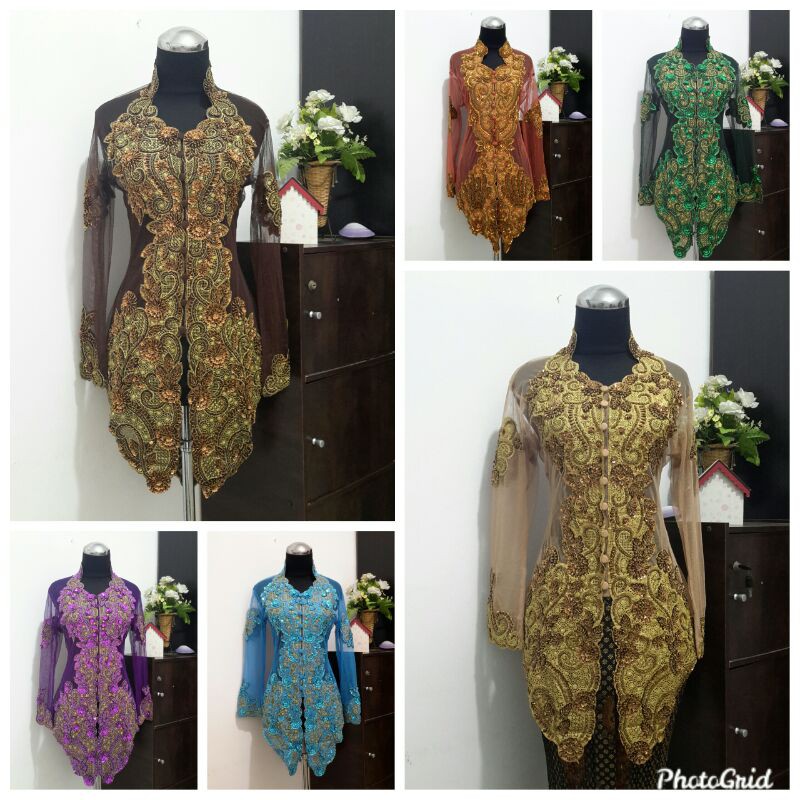 Kebaya atasan JUMBO LD 144 CM lengan panjang full payet / kebaya besan / kebaya pager ayu Jasmine