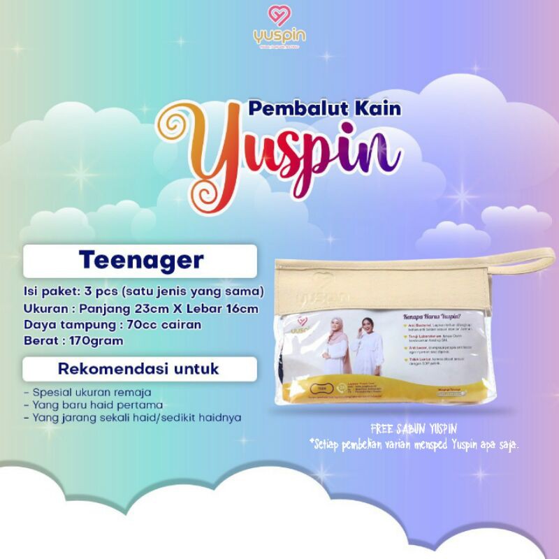 [FREE SABUN YUSPIN] YUSPIN TEENAGER USE // PEMBALUT KAIN YUSPIN