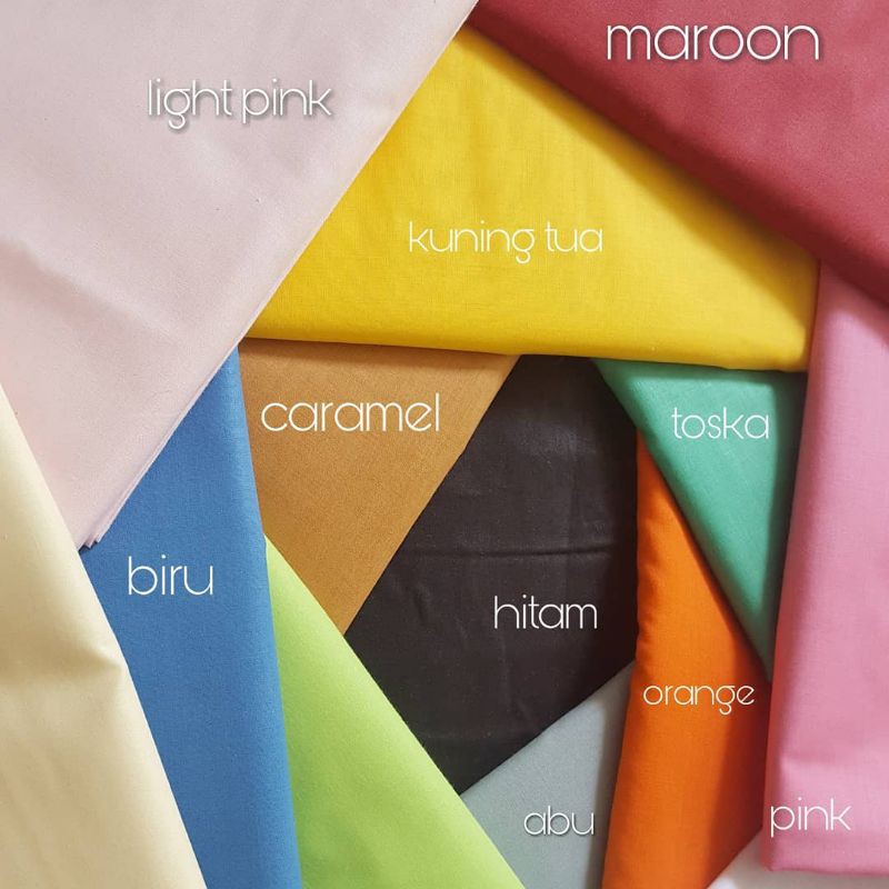 KAIN KATUN PERCA POLOS UKURAN 50x120CM