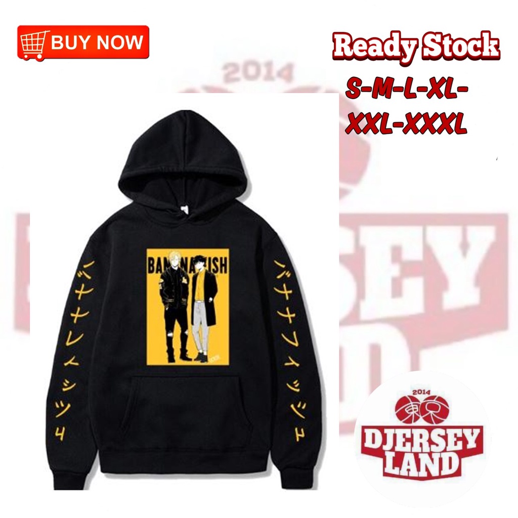 HOODIE ANIME BANANA FISH HUDIE PRIA MANGA JEPANG