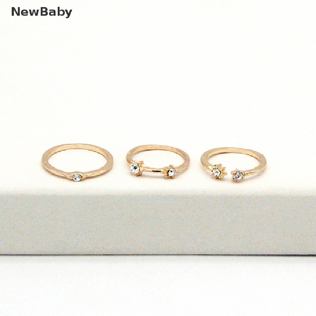 9 Pcs / set Cincin Desain Bulan Bintang Gaya Bohemian Untuk Wanita