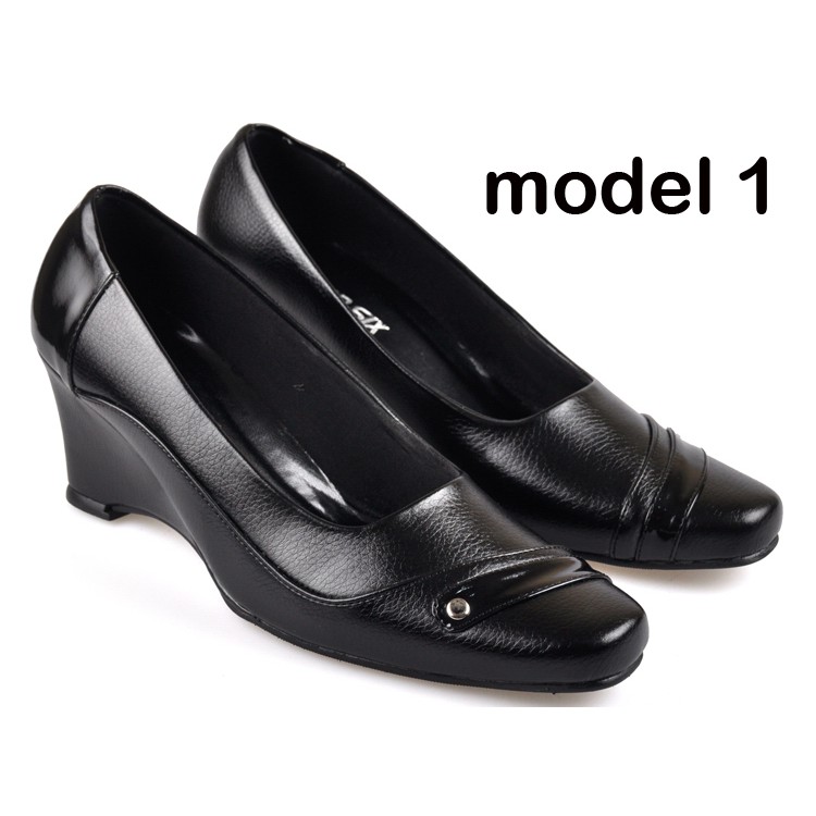 Sepatu Formal Wanita Warna Hitam Murah Berkualitas Model Trendy Terbaru CBR SIX original